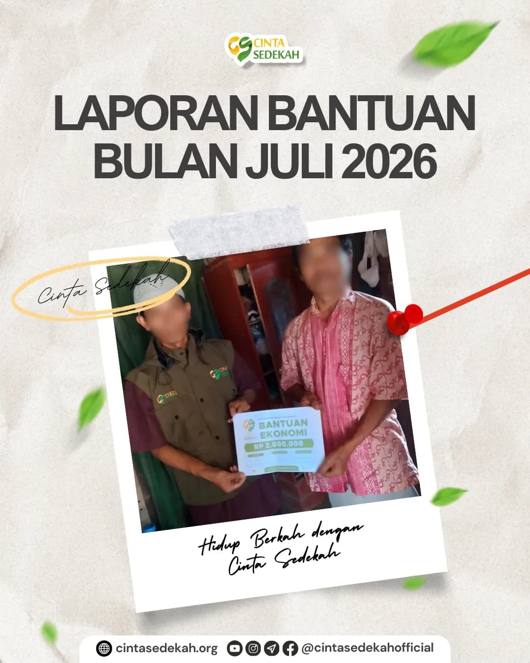 Laporan Bantuan Bulan Juli 2026