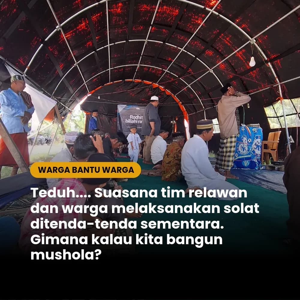 Pasca Gempa Flores, Warga Masih Salat Jumat di Tenda Sementara. Yuk, Hadirkan Kembali Rumah Ibadah!