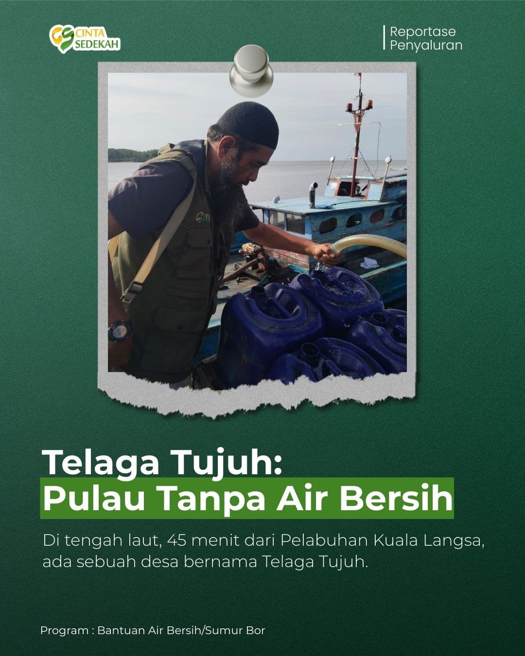 Telga Tujuh: Pulau Tanpa Air Bersih
